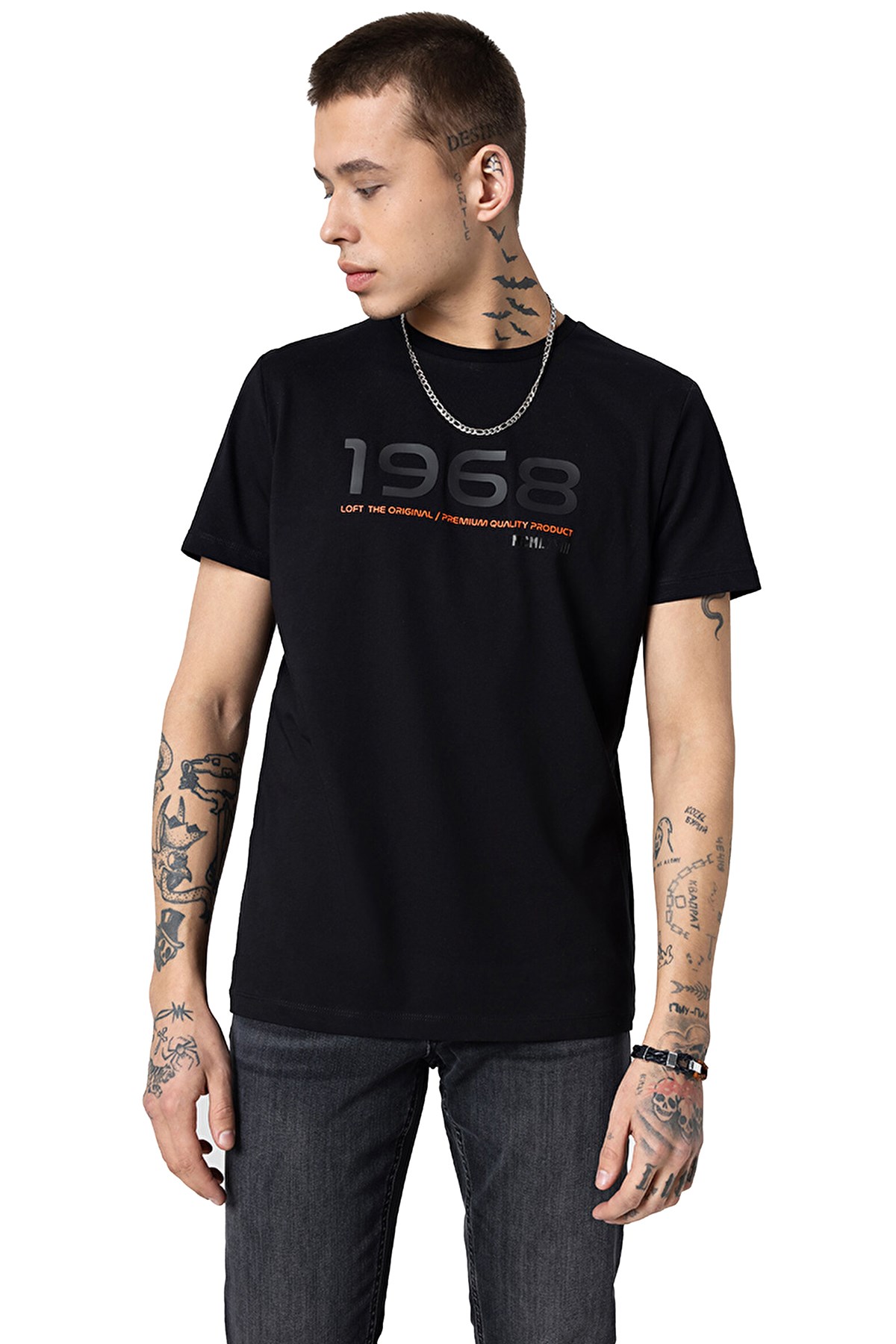 Loft Regular Fit Erkek Tişört LF2032089 Siyah