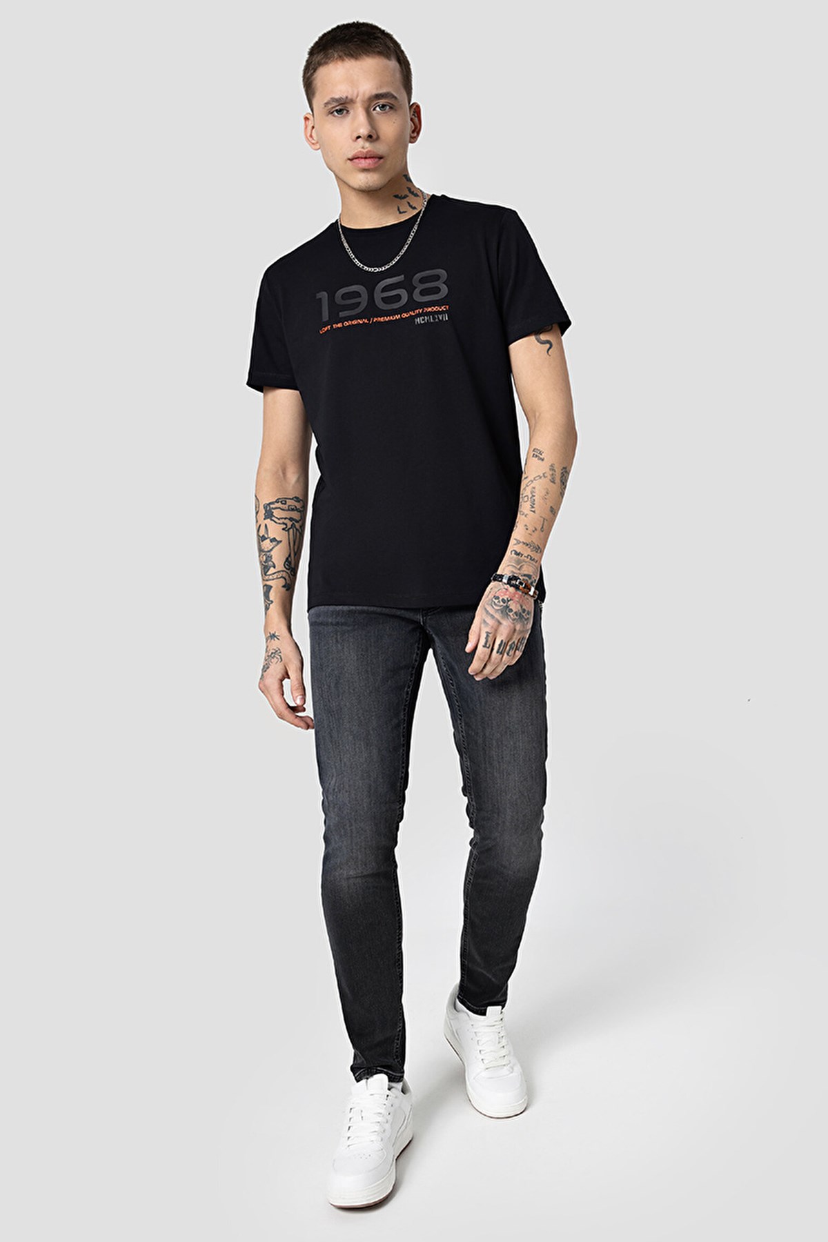 Loft Regular Fit Erkek Tişört LF2032089 Siyah