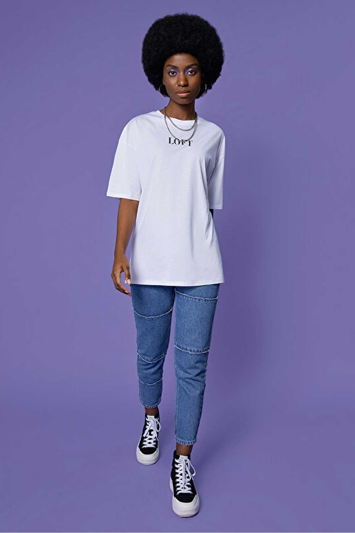 Loft Kadın Tişört LF2032137 Beyaz