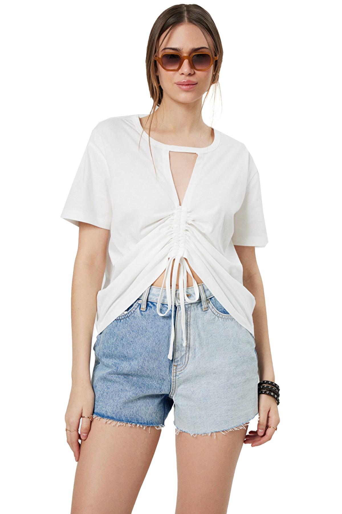 Loft Regular Fit Kadın Tişört LF2032140 Beyaz