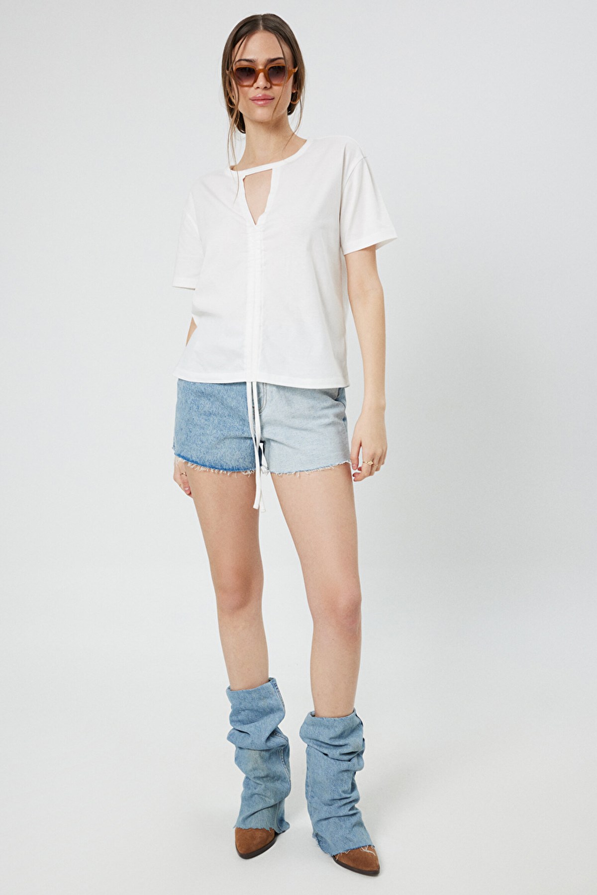 Loft Regular Fit Kadın Tişört LF2032140 Beyaz