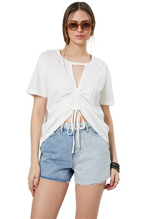 Loft Regular Fit Kadın Tişört LF2032140 Beyaz