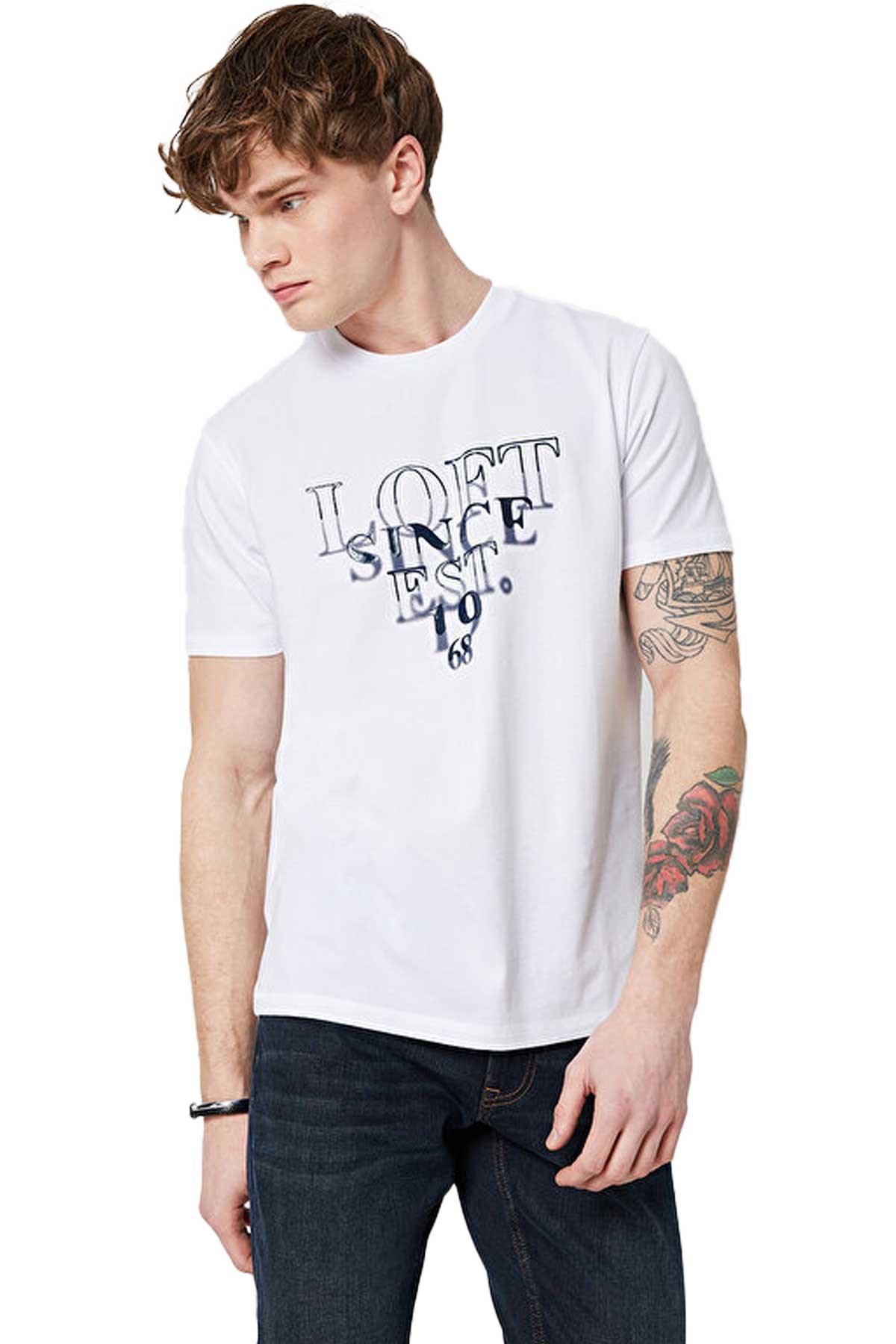 Loft Erkek Tişört LF2032172 Beyaz