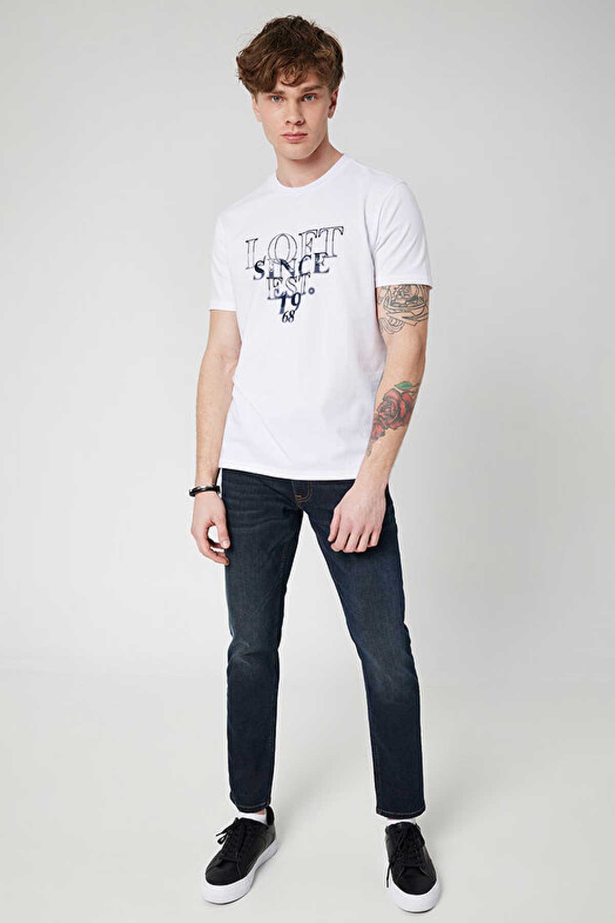 Loft Erkek Tişört LF2032172 Beyaz