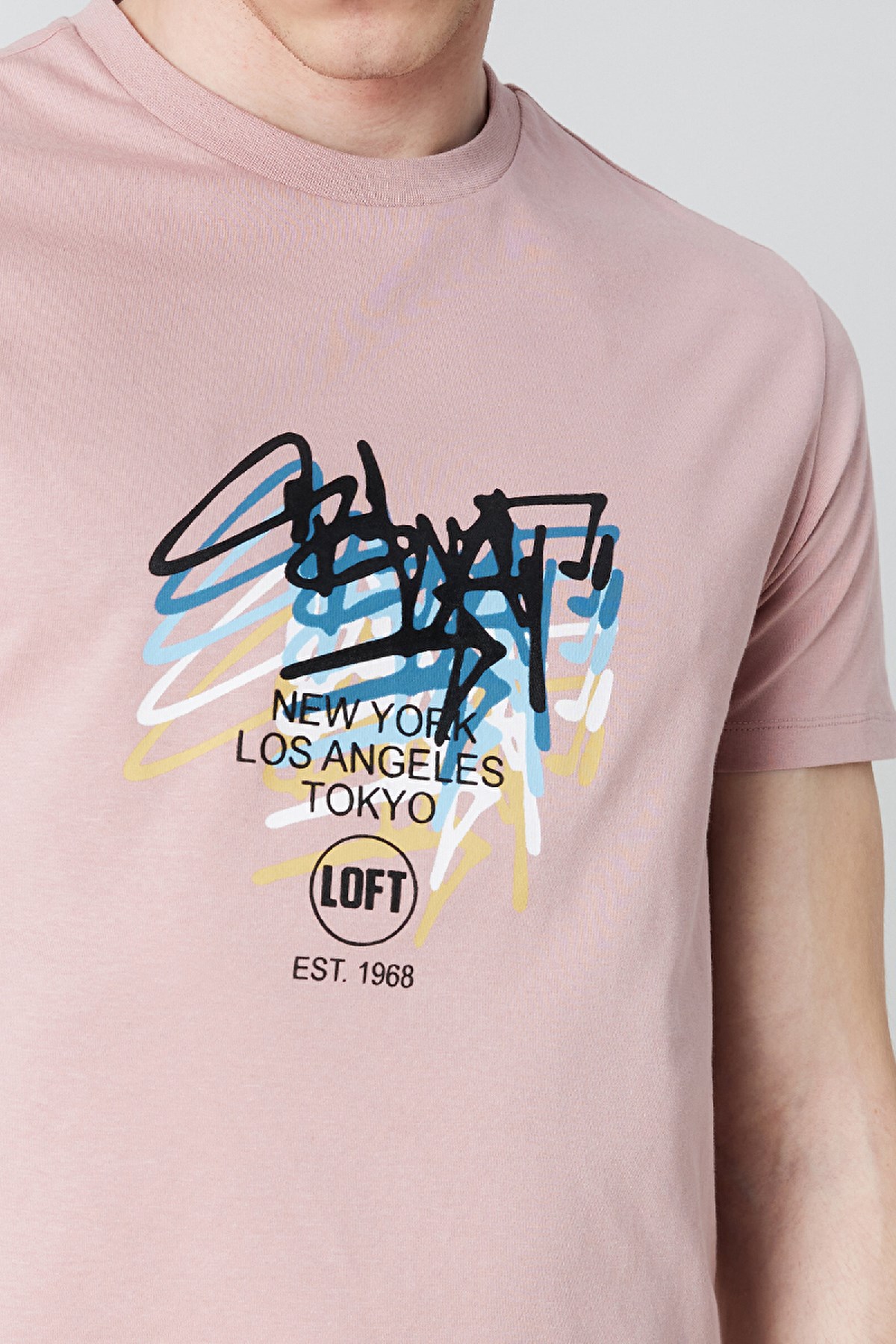 Loft Regular Fit Erkek Tişört LF2032183 Pembe