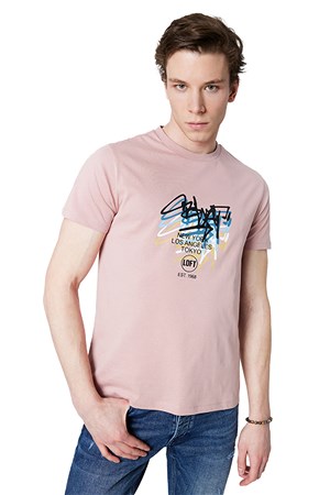 Loft Regular Fit Erkek Tişört LF2032183 Pembe