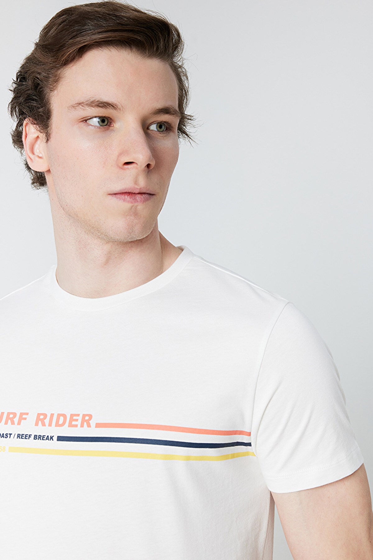 Loft Regular Fit Erkek Tişört LF2032205 Beyaz