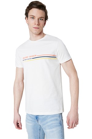 Loft Regular Fit Erkek Tişört LF2032205 Beyaz