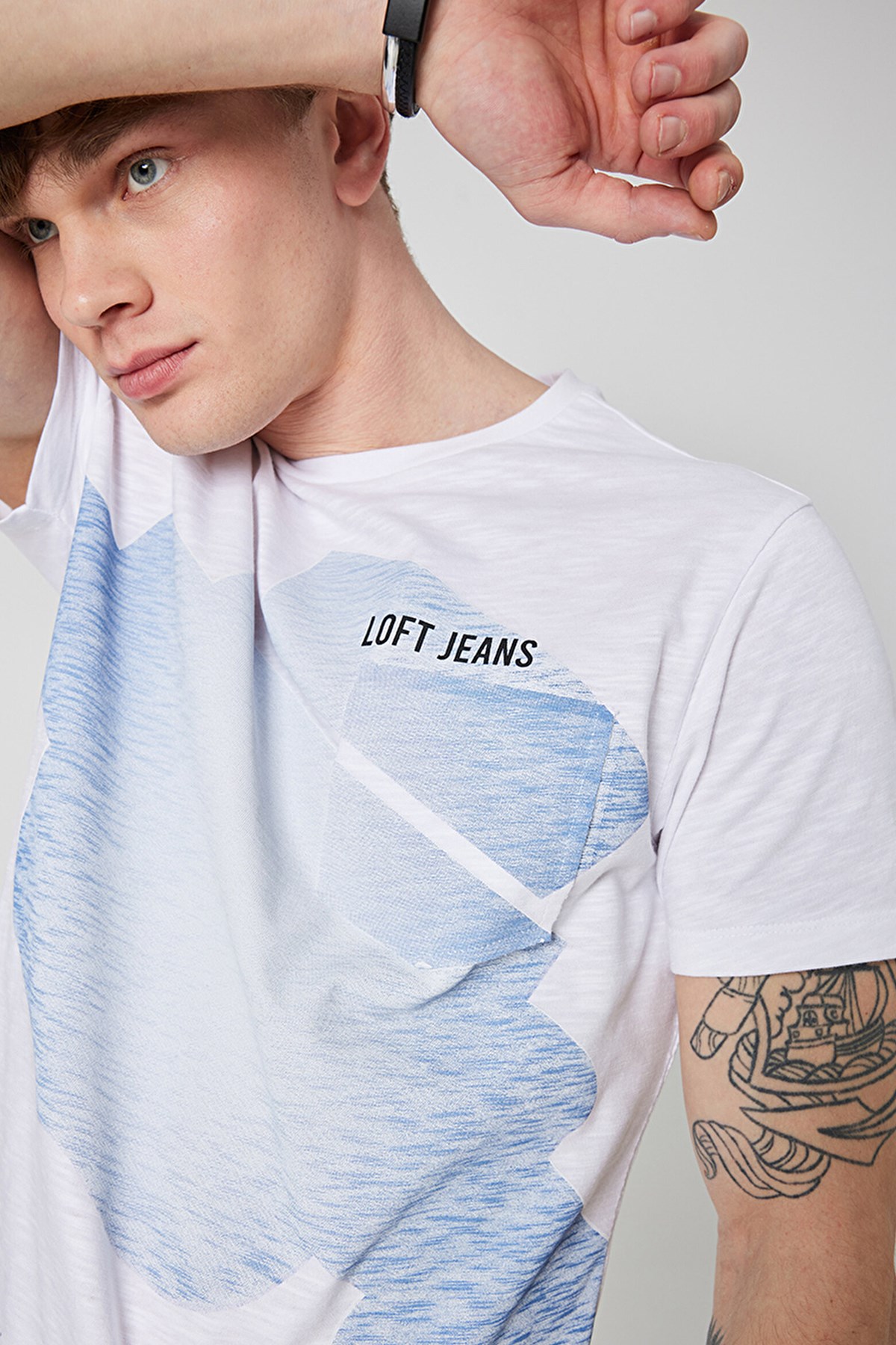 Loft Regular Fit Erkek Tişört LF2032222 Beyaz