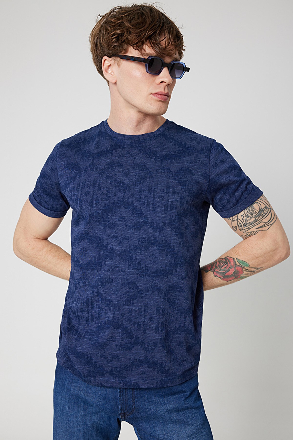 Loft Erkek Tişört LF2032225 Mavi