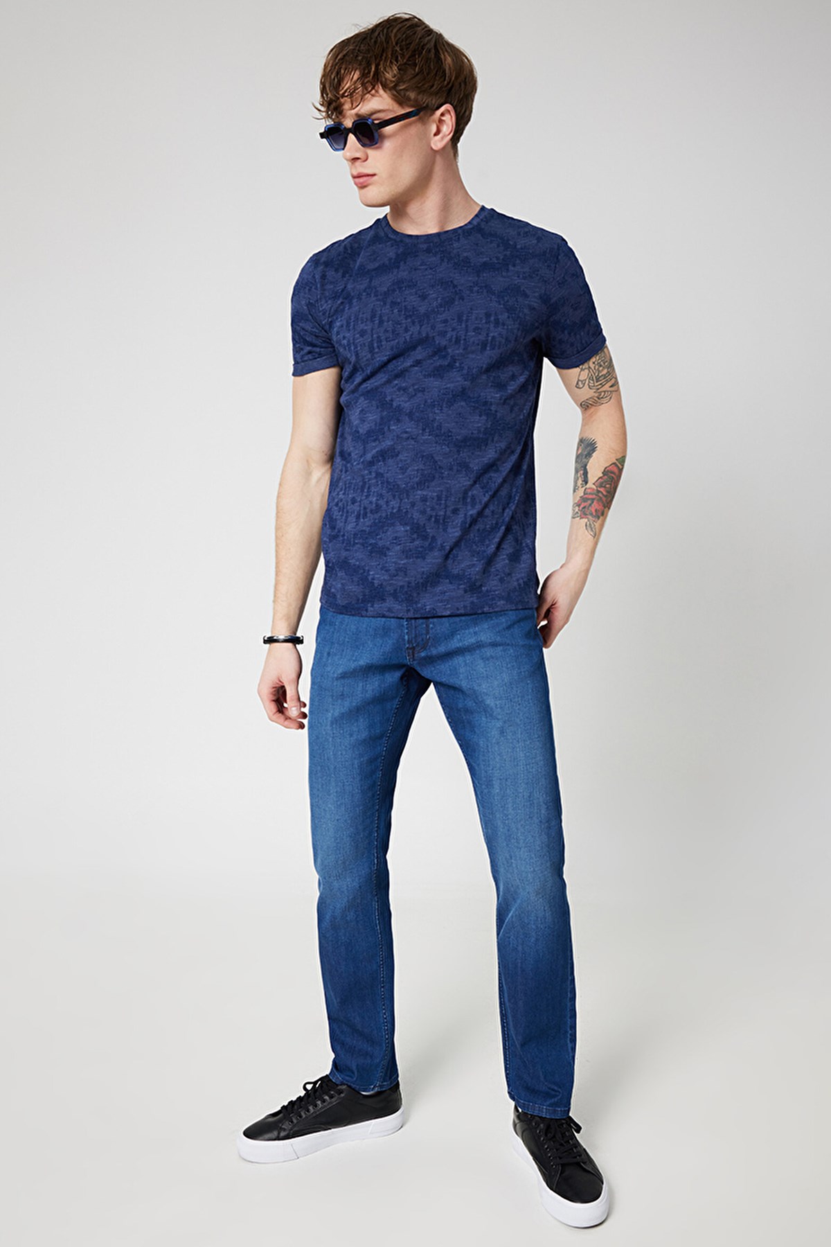 Loft Erkek Tişört LF2032225 Mavi