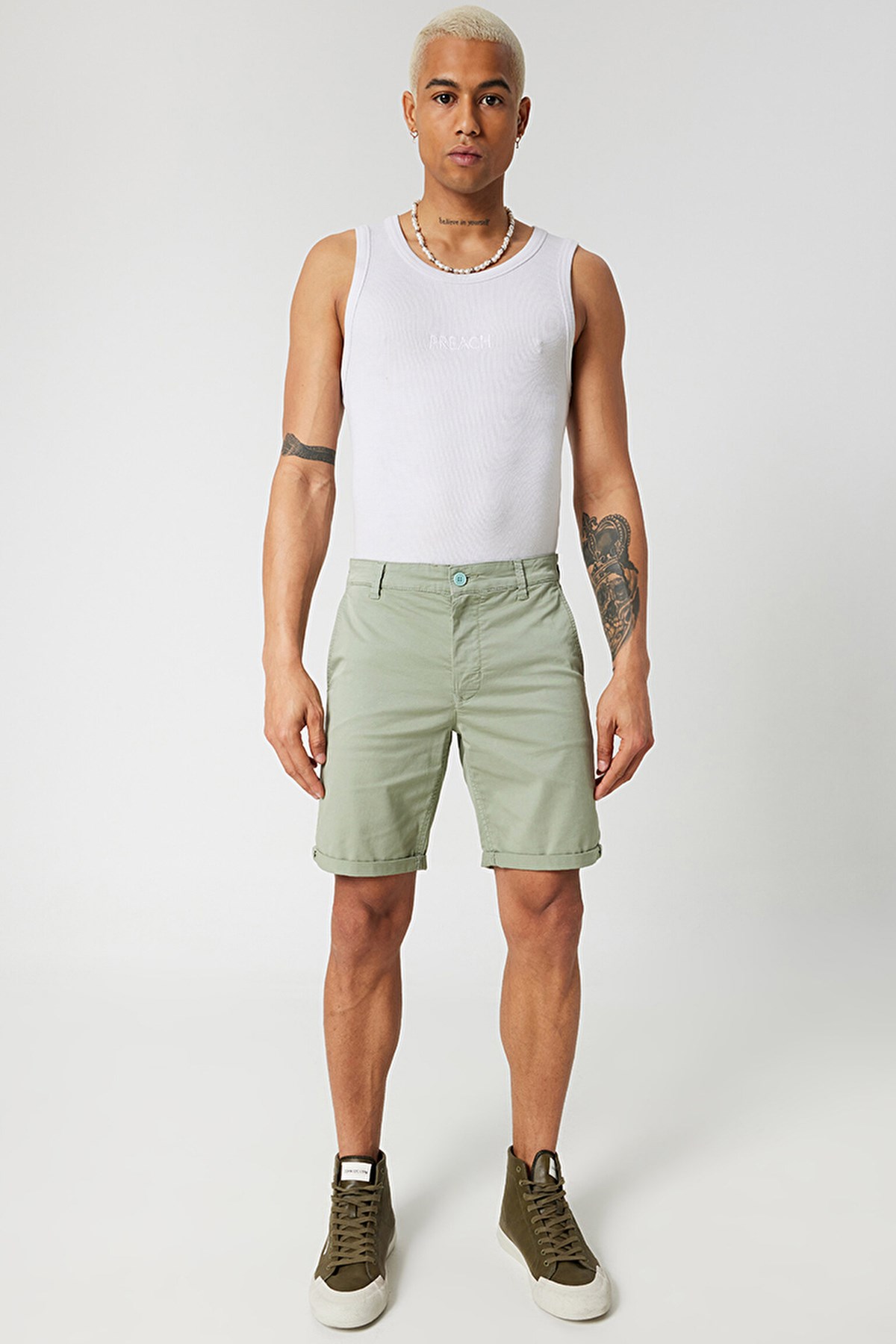 Loft Regular Fit Erkek Şort LF2032249 Yeşil