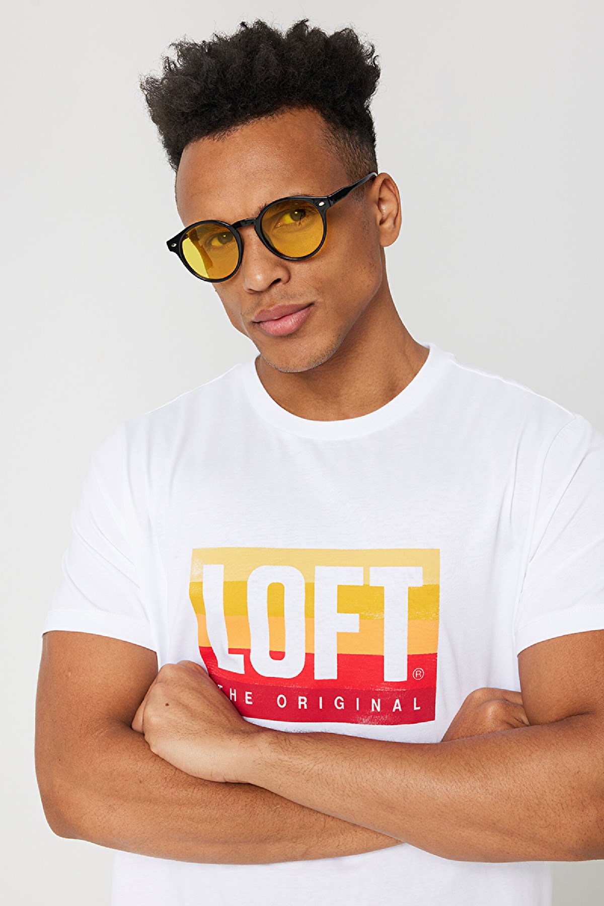 Loft Regular Fit Erkek Tişört LF2032343 Beyaz