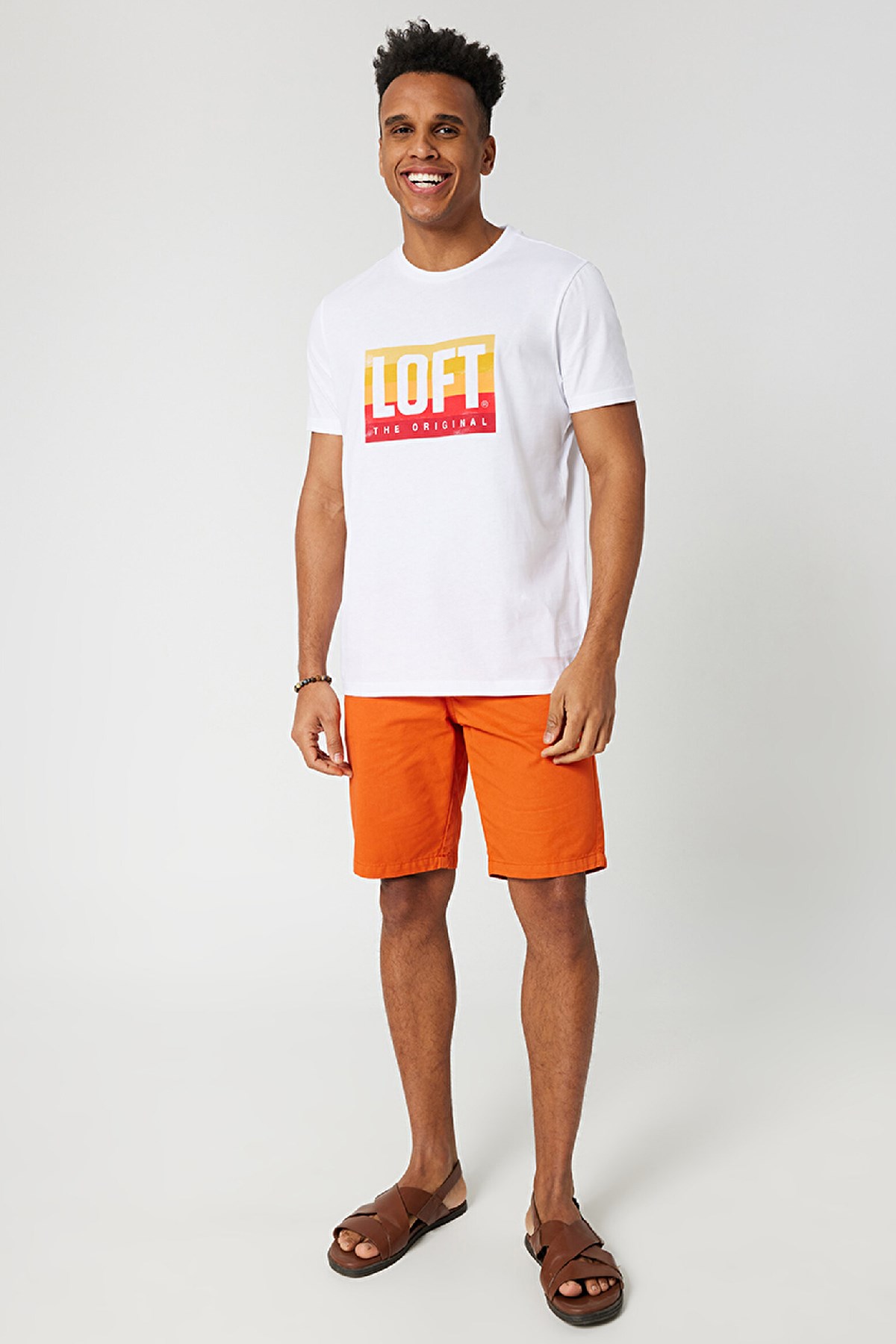 Loft Regular Fit Erkek Tişört LF2032343 Beyaz