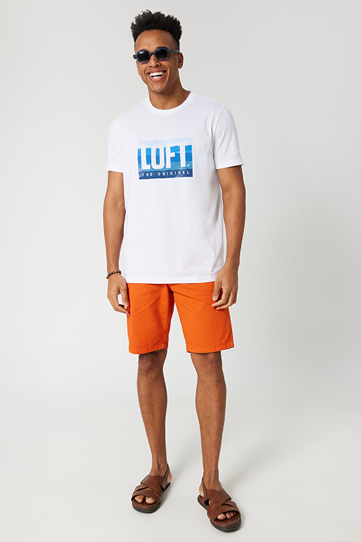 Loft Regular Fit Erkek Tişört LF2032343 Mavi