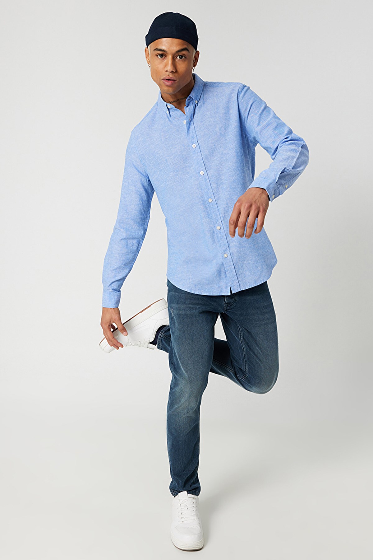 Loft Erkek Gömlek LF2032345 Mavi