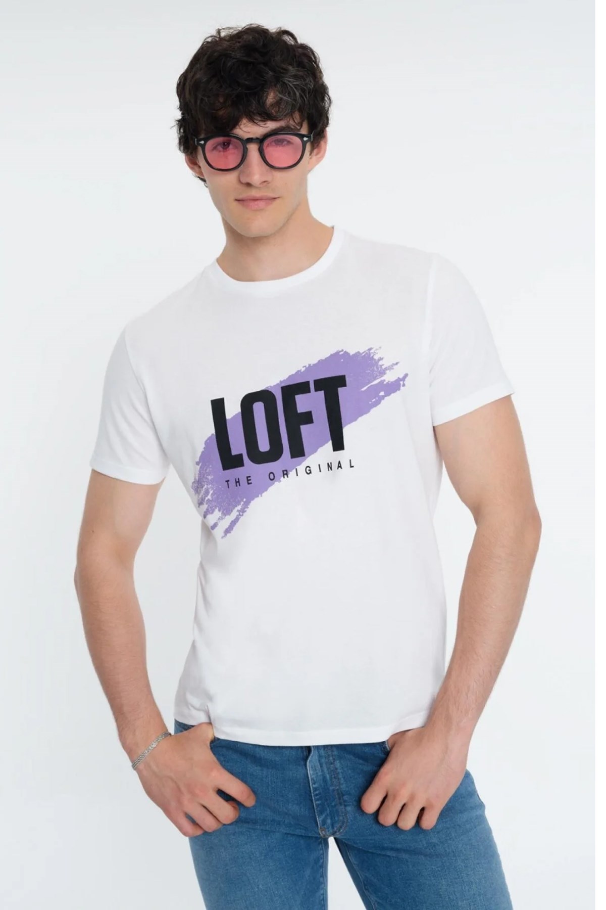 Loft Erkek Tişört LF2032357 Beyaz