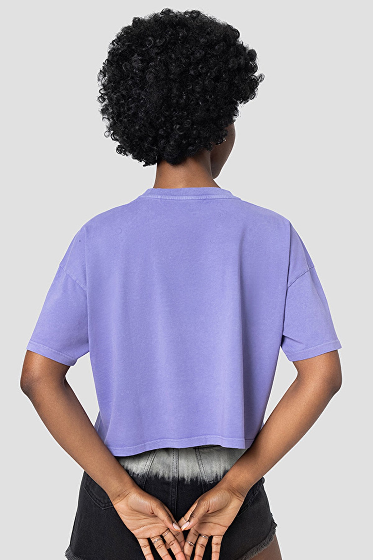 Loft Long Crop Kadın Tişört LF2032396 Mor