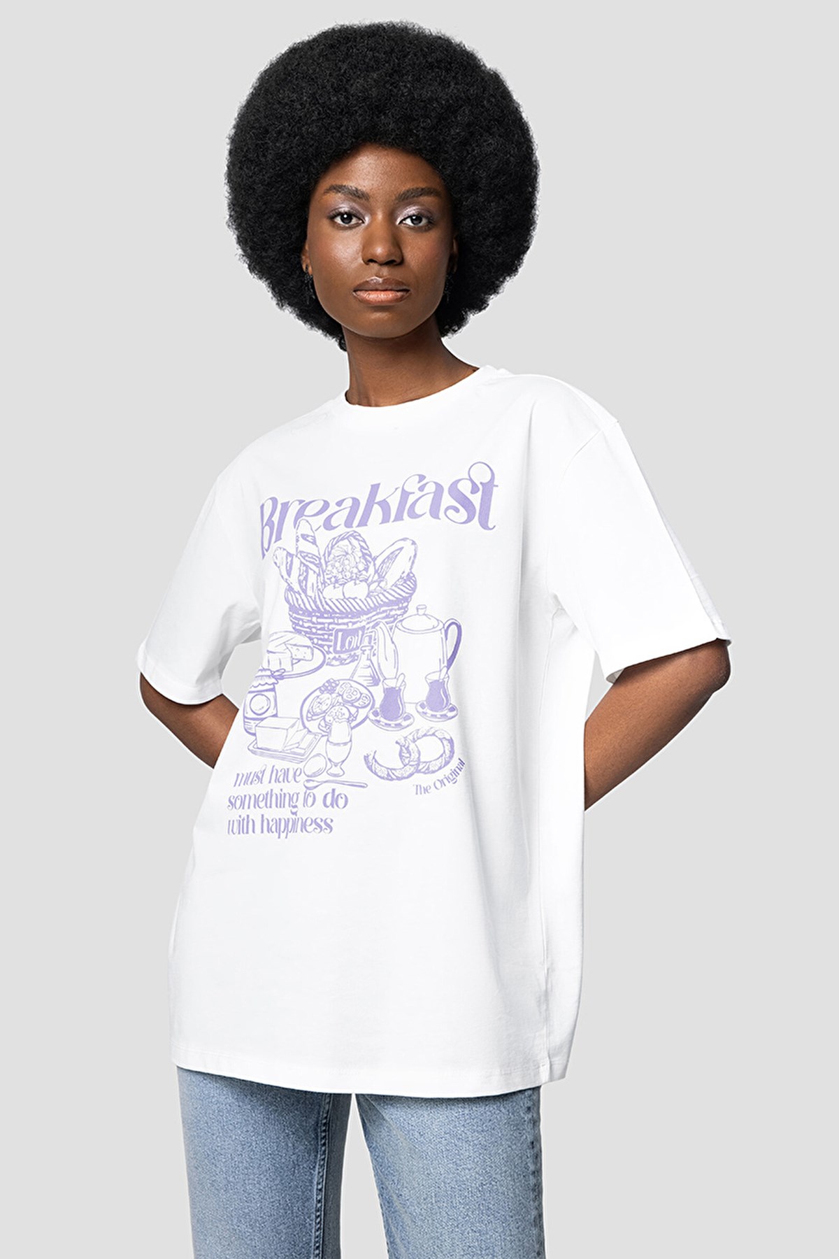 Loft Loose Fit Kadın Tişört LF2032429 Beyaz