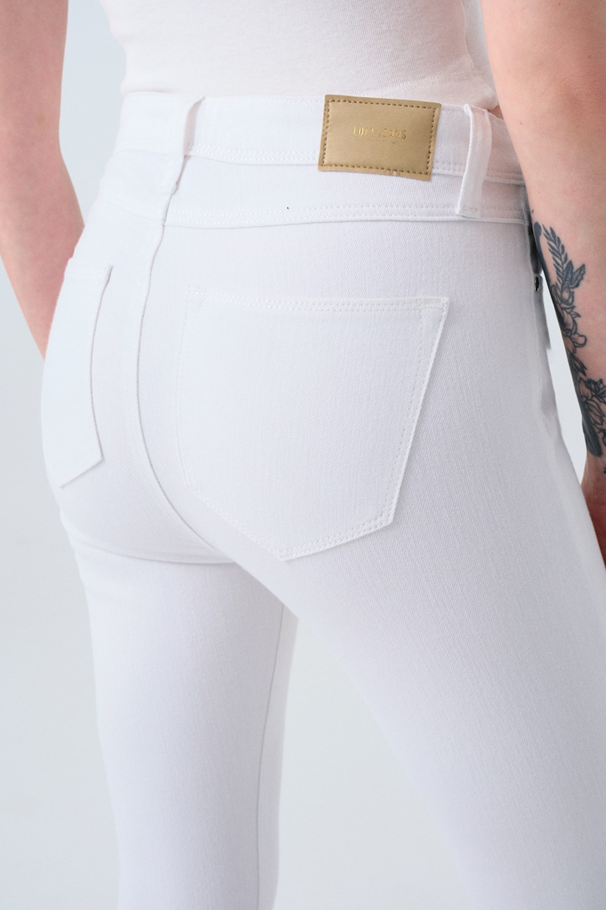 Loft Natalie Julia White Kadın Pantolon Lf2032465 Beyaz