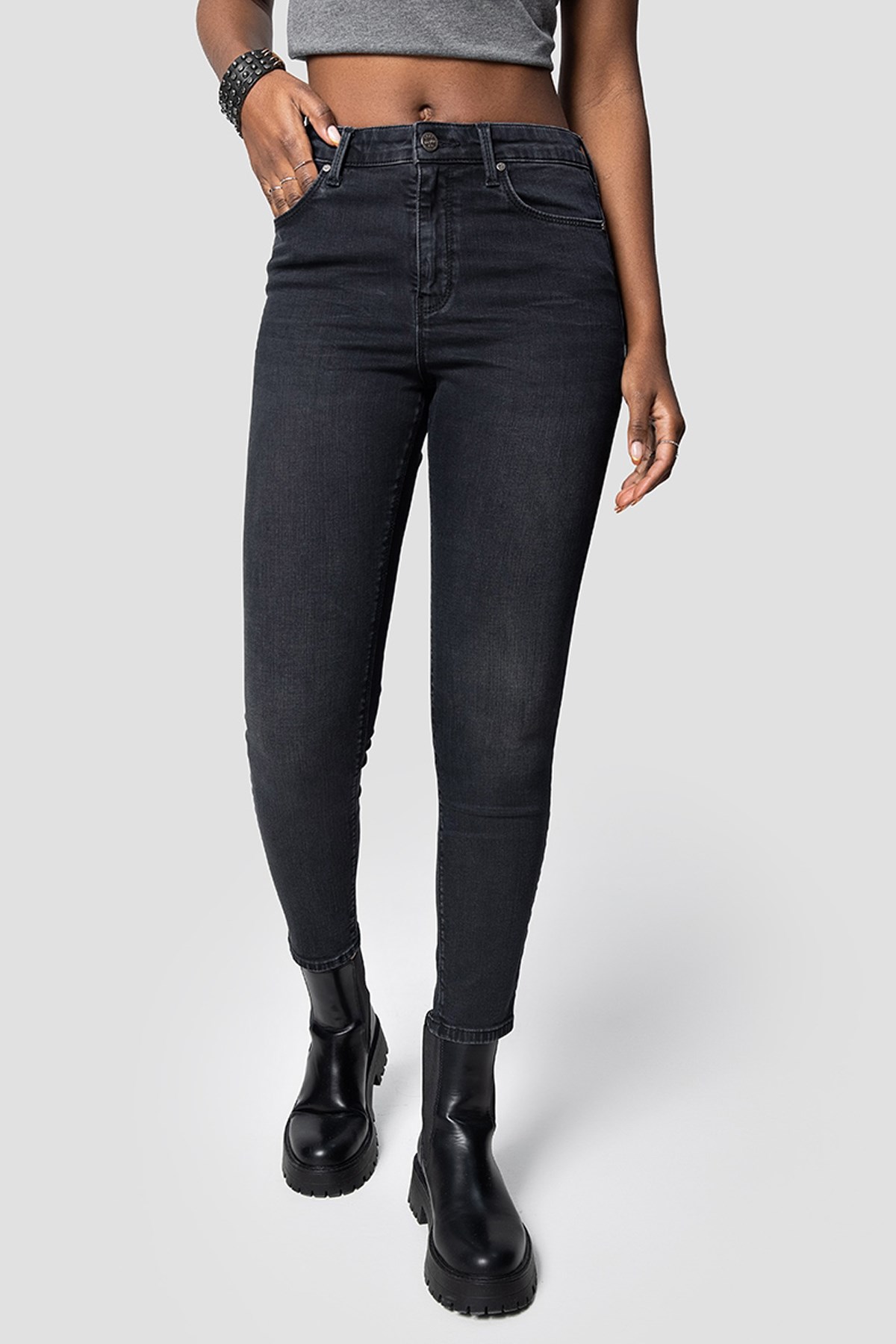 Loft Natalie Skinny Kadın Pantolon LF2032467 Antrasit