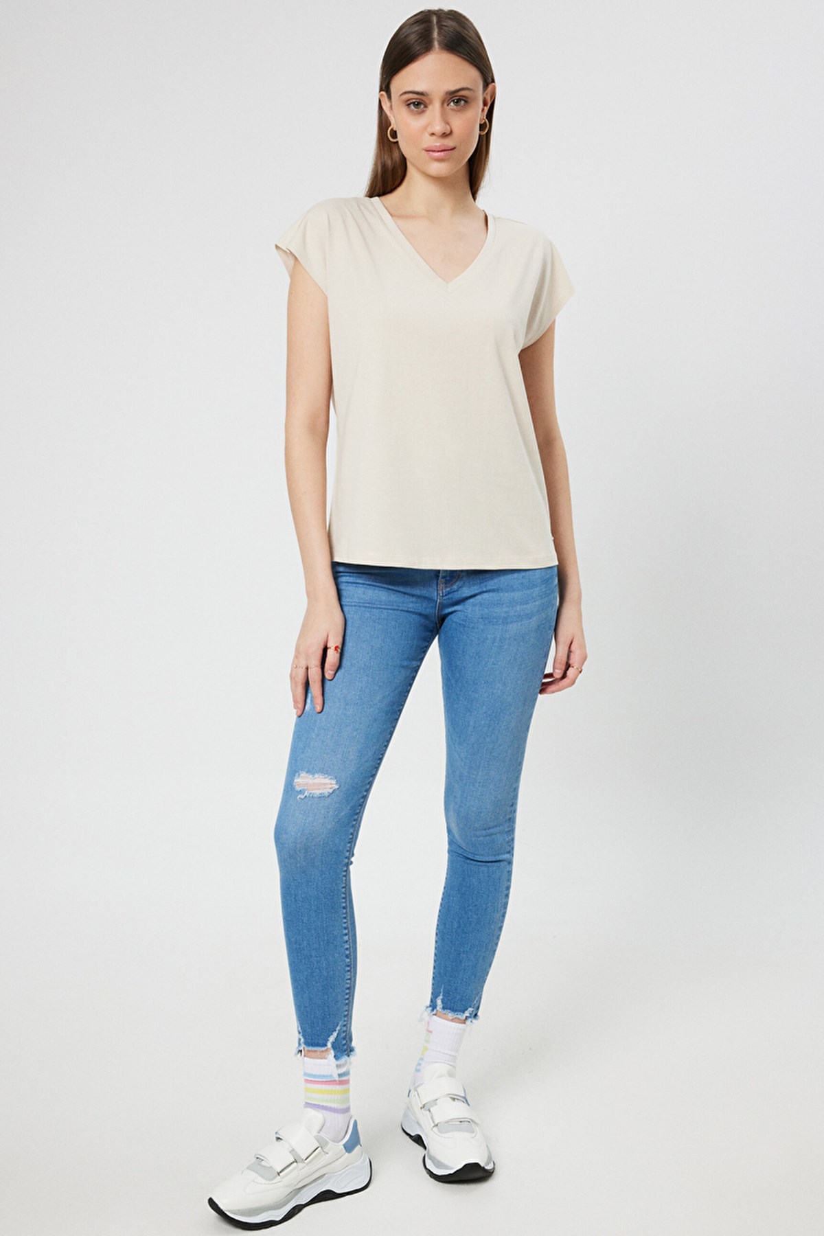 Loft Natalie Skinny Kadın Pantolon LF2032494 Mavi