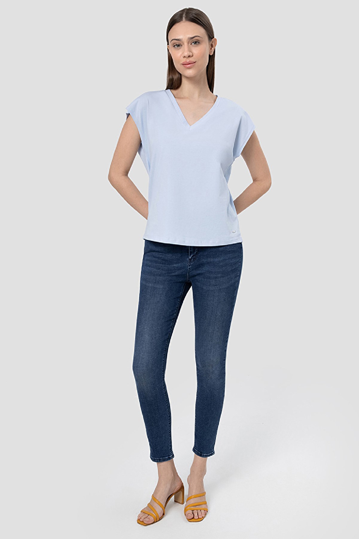Loft Nicole Skinny Kadın Pantolon LF2032549 Mavi