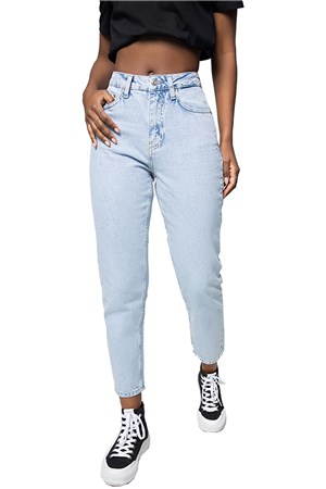 Loft Mom Regular Fit Kadın Pantolon LF2032586 Mavi