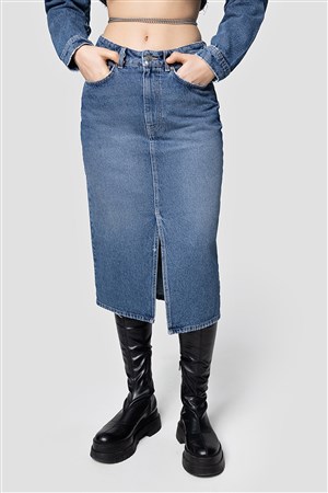 Loft Kadın Etek LF2032697 Siyah