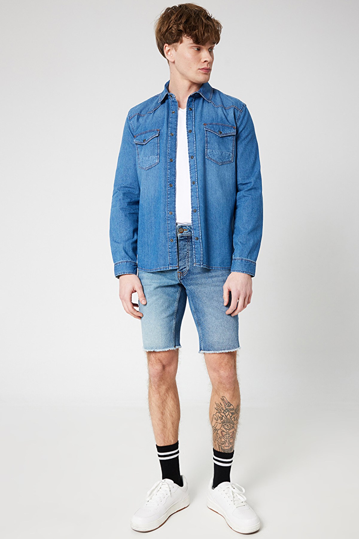Loft Slim Fit Erkek Şort LF2032721 Mavi