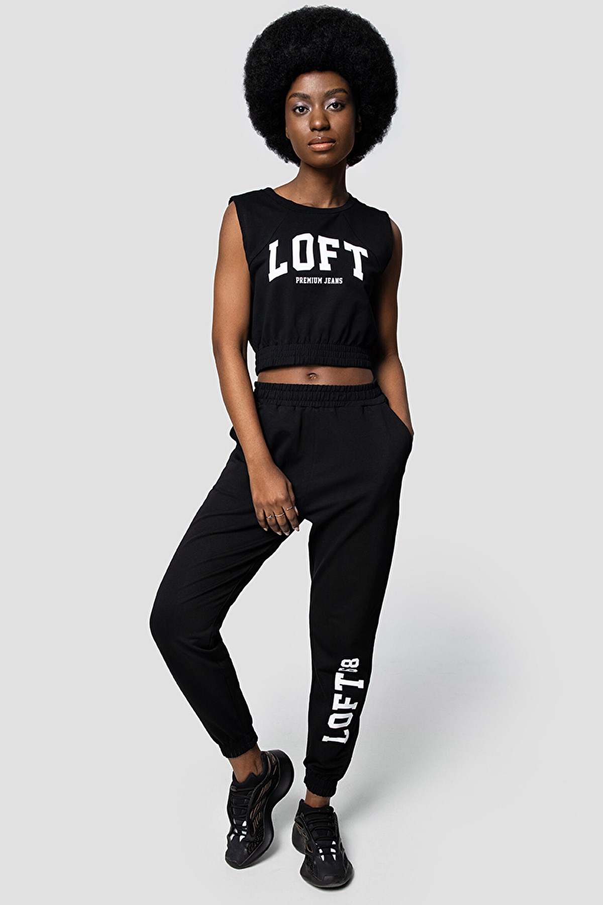 Loft Regular Fit Kadın Eşofman Altı LF2032930 Siyah