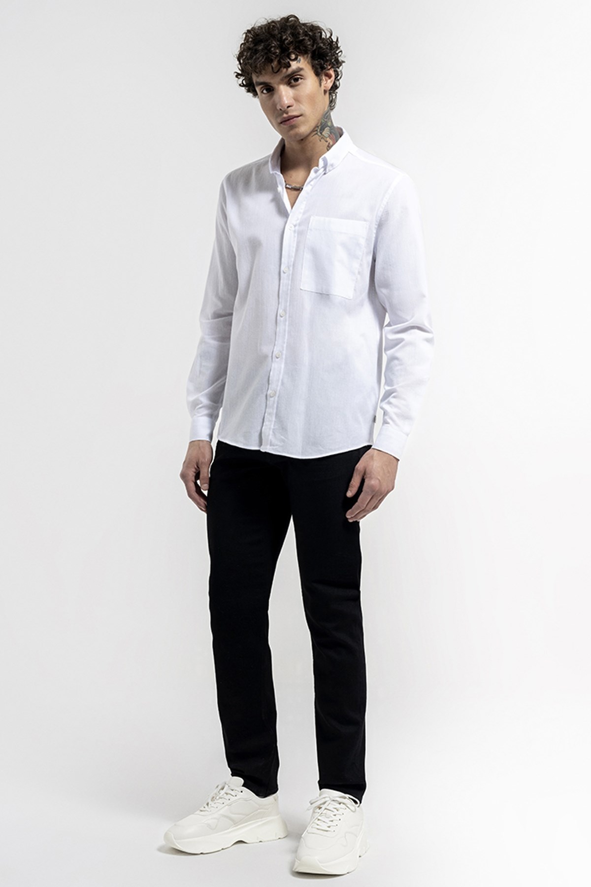 Loft Oversize Fit Erkek Gömlek LF2033014 Beyaz