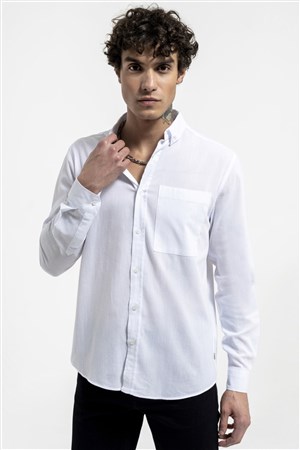 Loft Oversize Fit Erkek Gömlek LF2033014 Beyaz