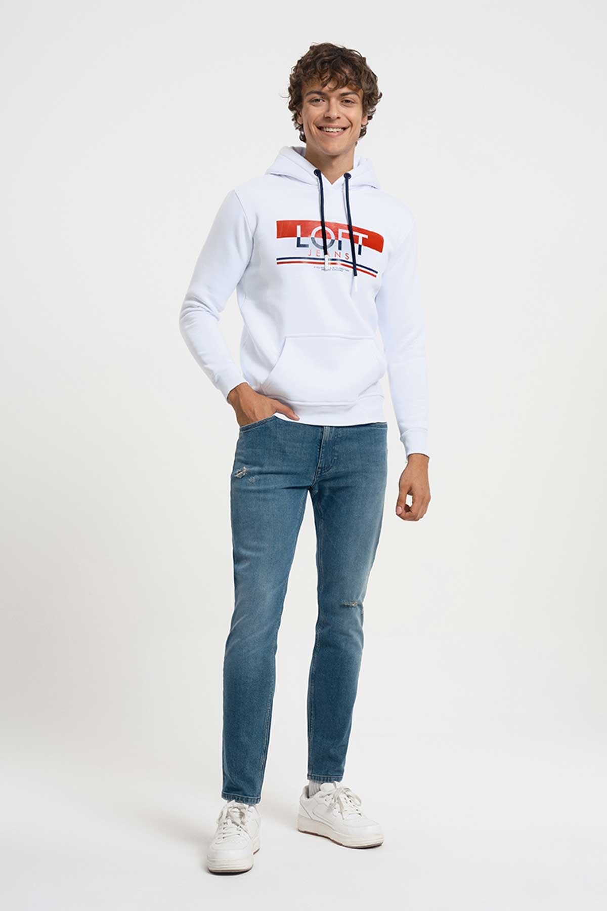 Loft Erkek Sweatshirt LF2033105 Beyaz