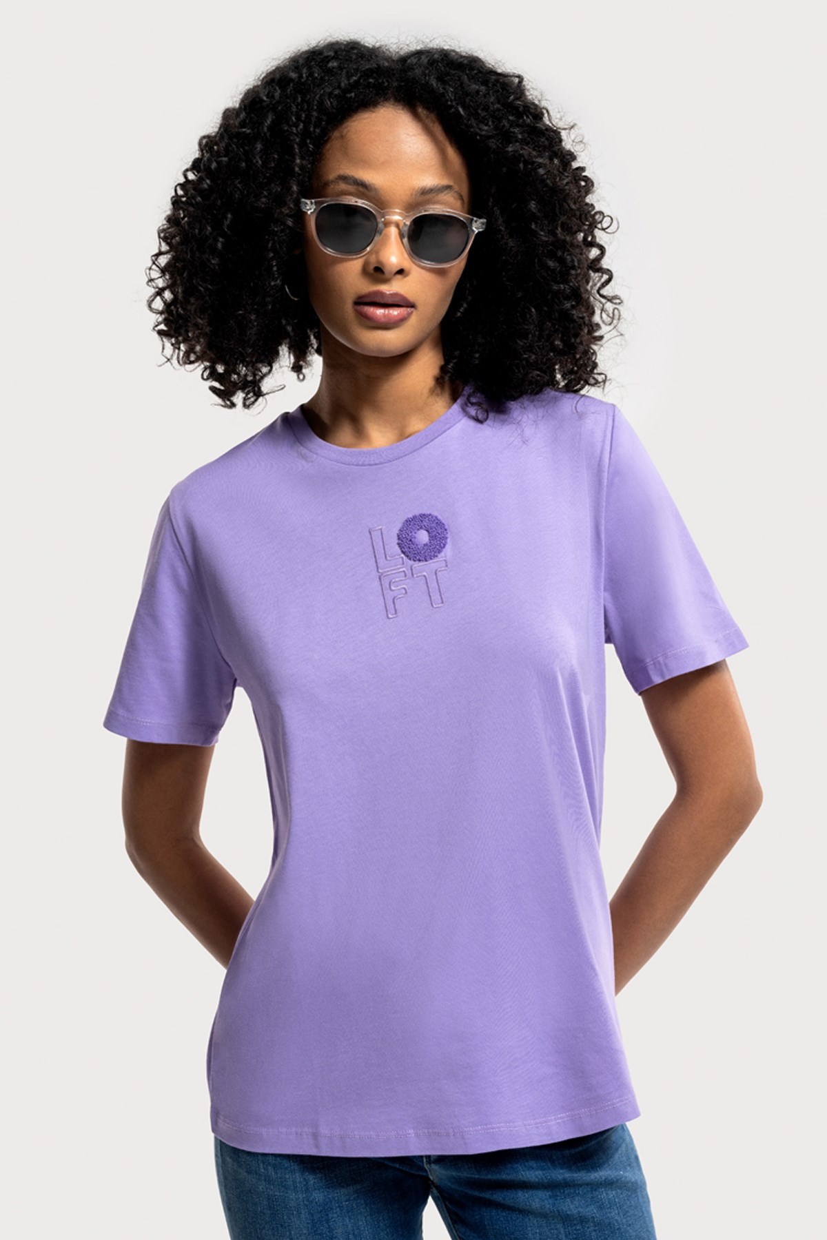 Loft Regular Fit Kadın Tişört LF2033151 Mor