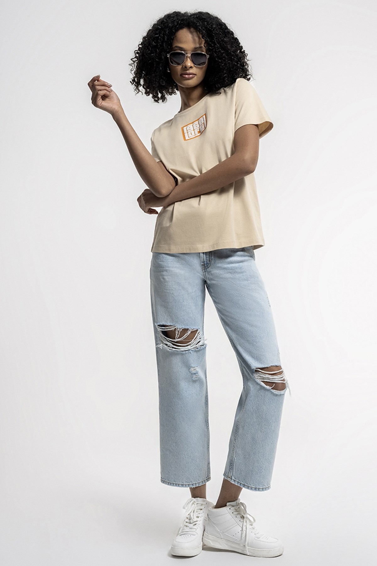 Loft  Regular Fit Kadın Tişört LF2033154 Bej