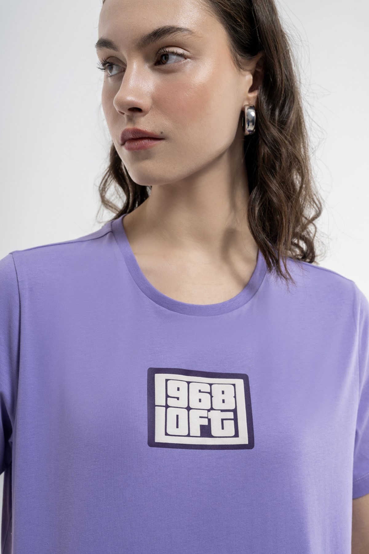 Loft  Regular Fit Kadın Tişört LF2033154 Mor