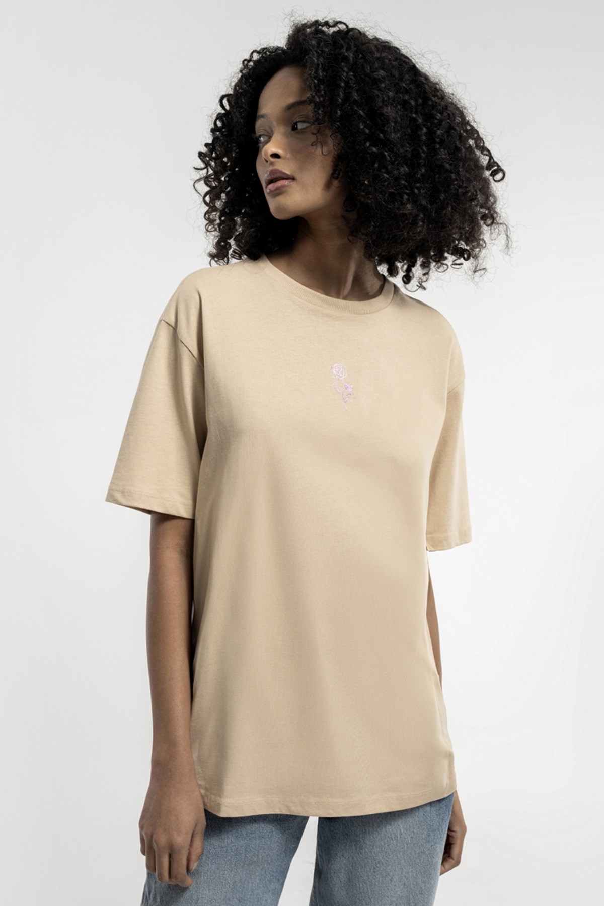 Loft Loose Fit  Kadın Tişört LF2033155 Bej