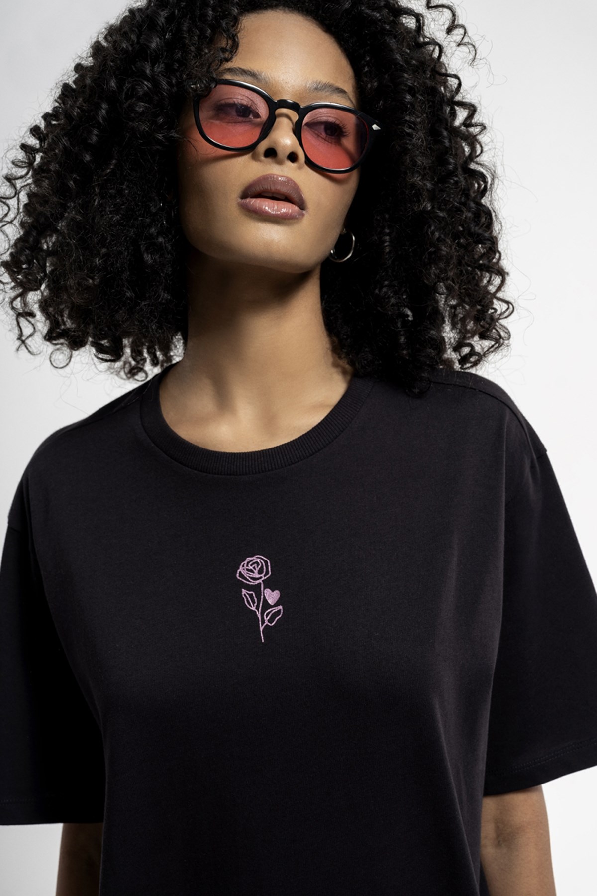 Loft Loose Fit  Kadın Tişört LF2033155 Siyah