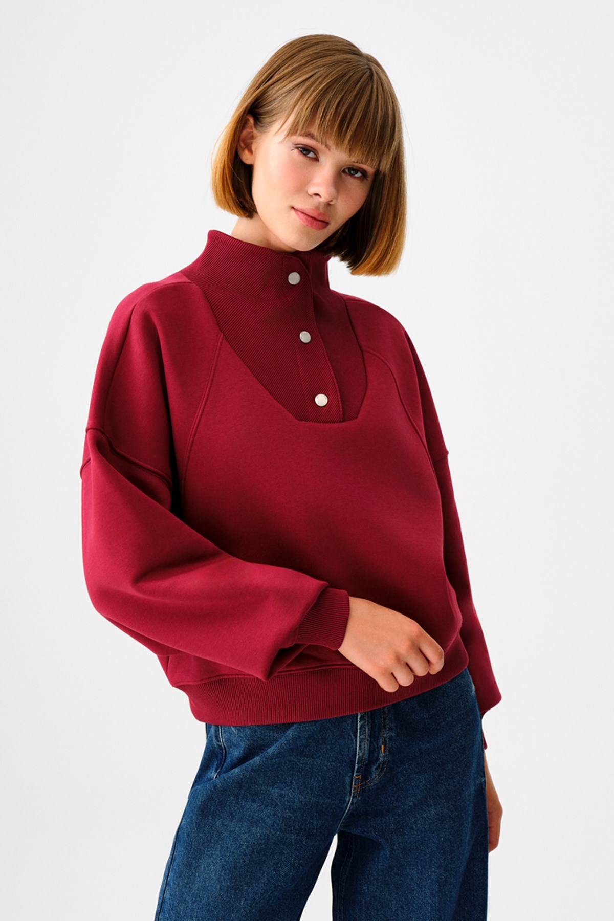 Loft Kadın Sweatshirt LF2033273 Bordo