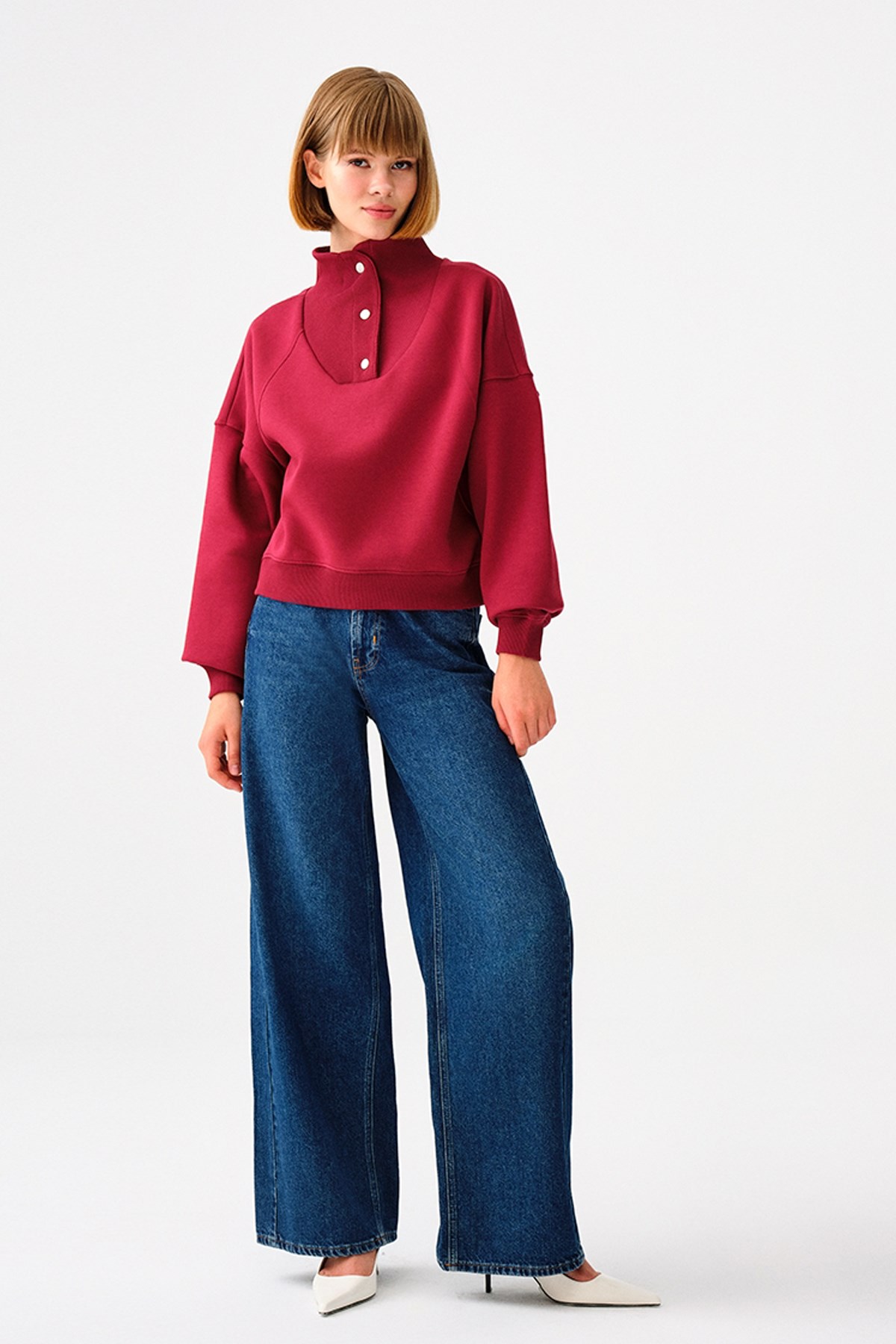 Loft Kadın Sweatshirt LF2033273 Bordo
