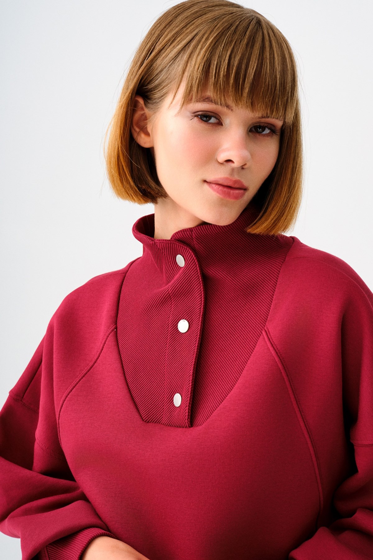 Loft Kadın Sweatshirt LF2033273 Bordo