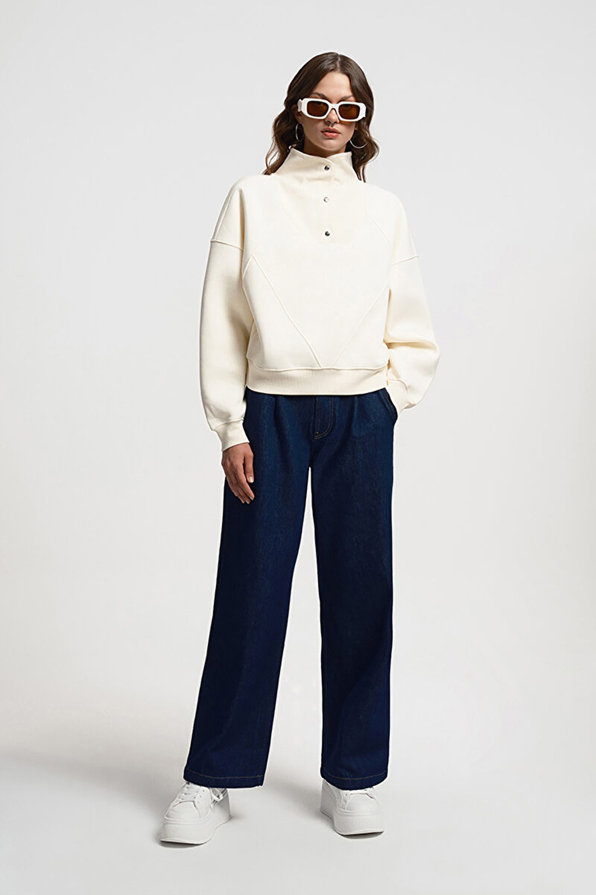 Loft Kadın Sweatshirt LF2033273 Ekru