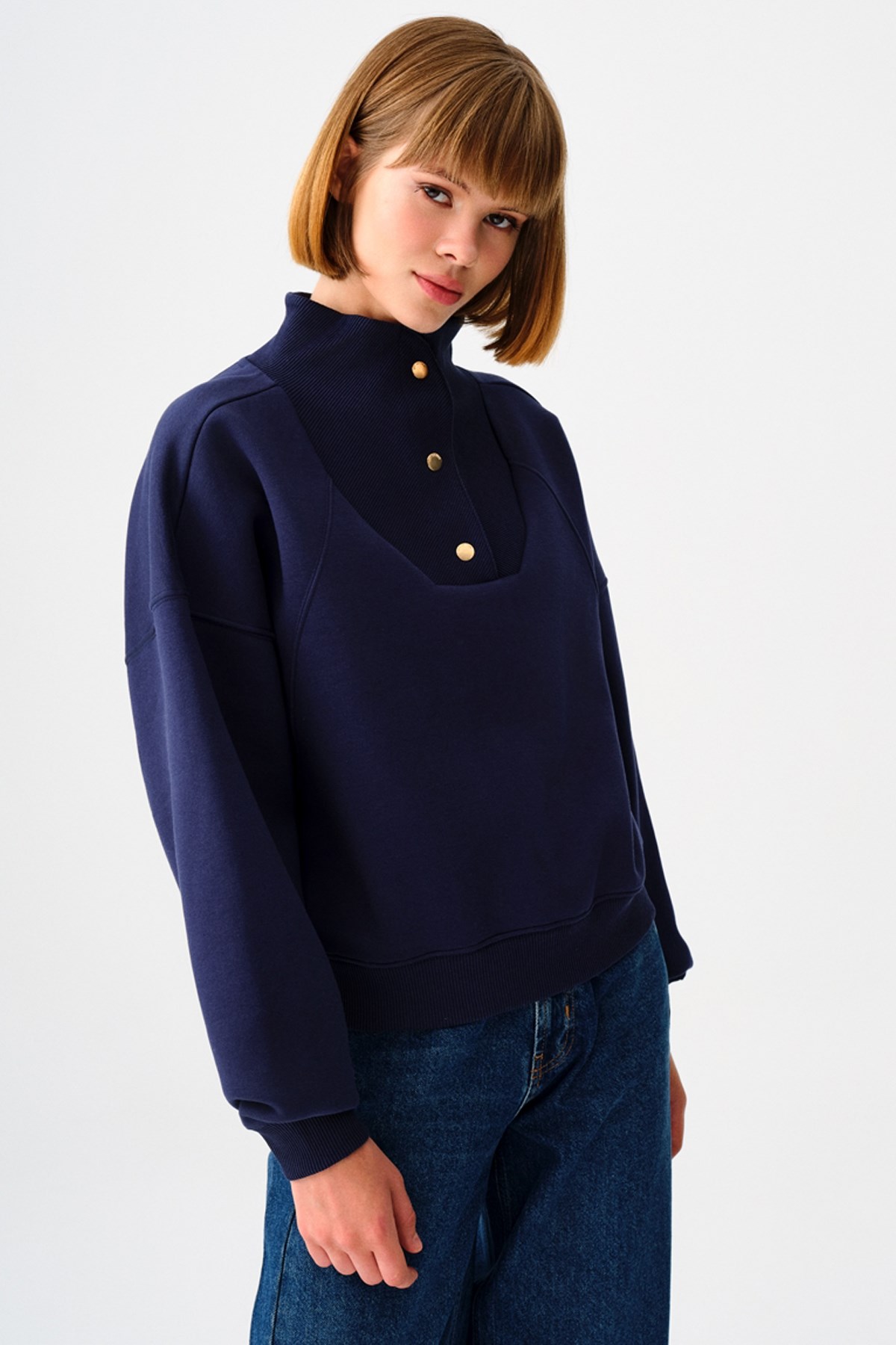Loft Kadın Sweatshirt LF2033273 Lacivert