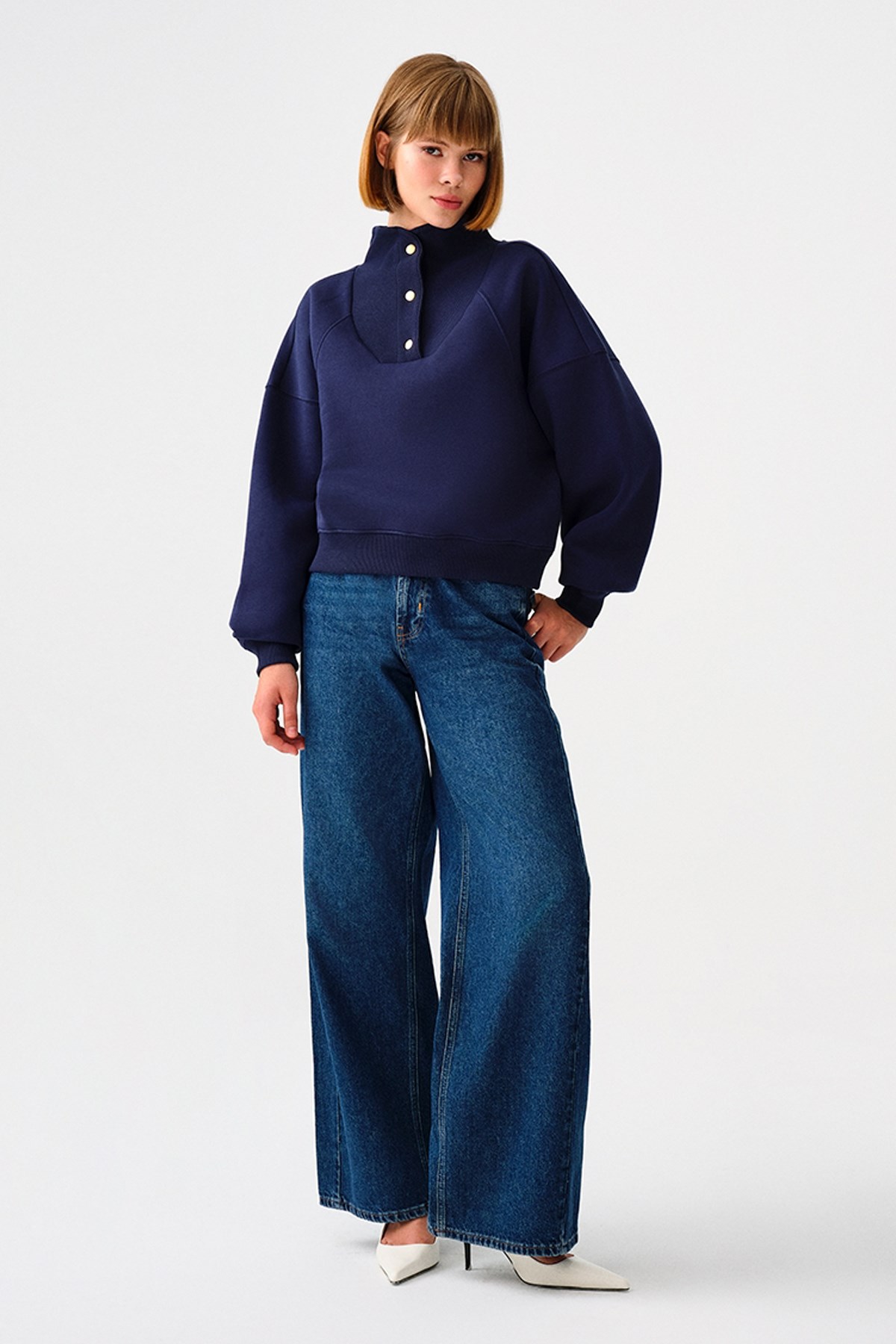 Loft Kadın Sweatshirt LF2033273 Lacivert