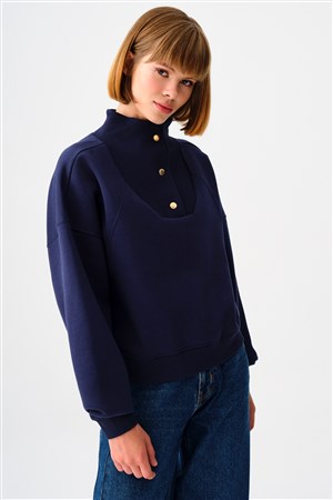 Loft Kadın Sweatshirt LF2033273 Lacivert