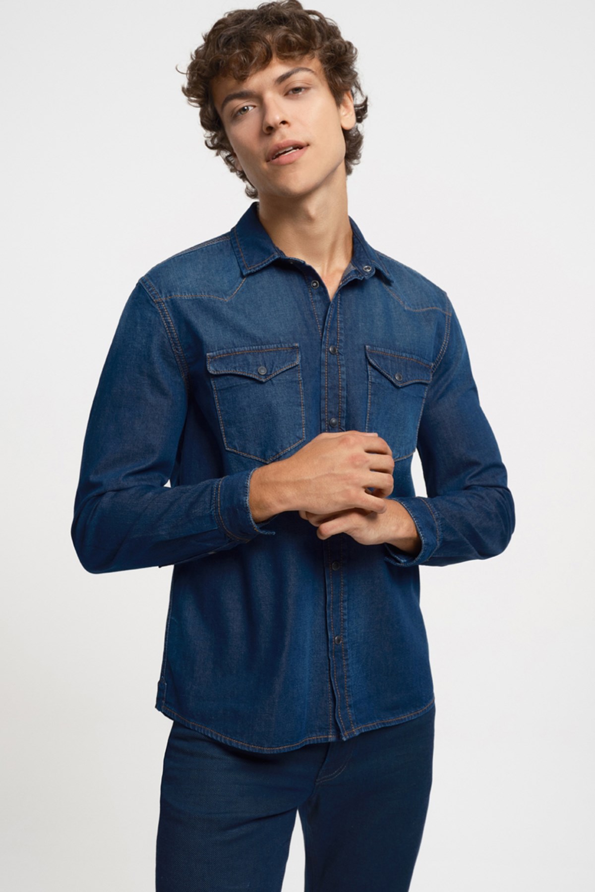 Loft Erkek Gömlek LF2033429 Mavi