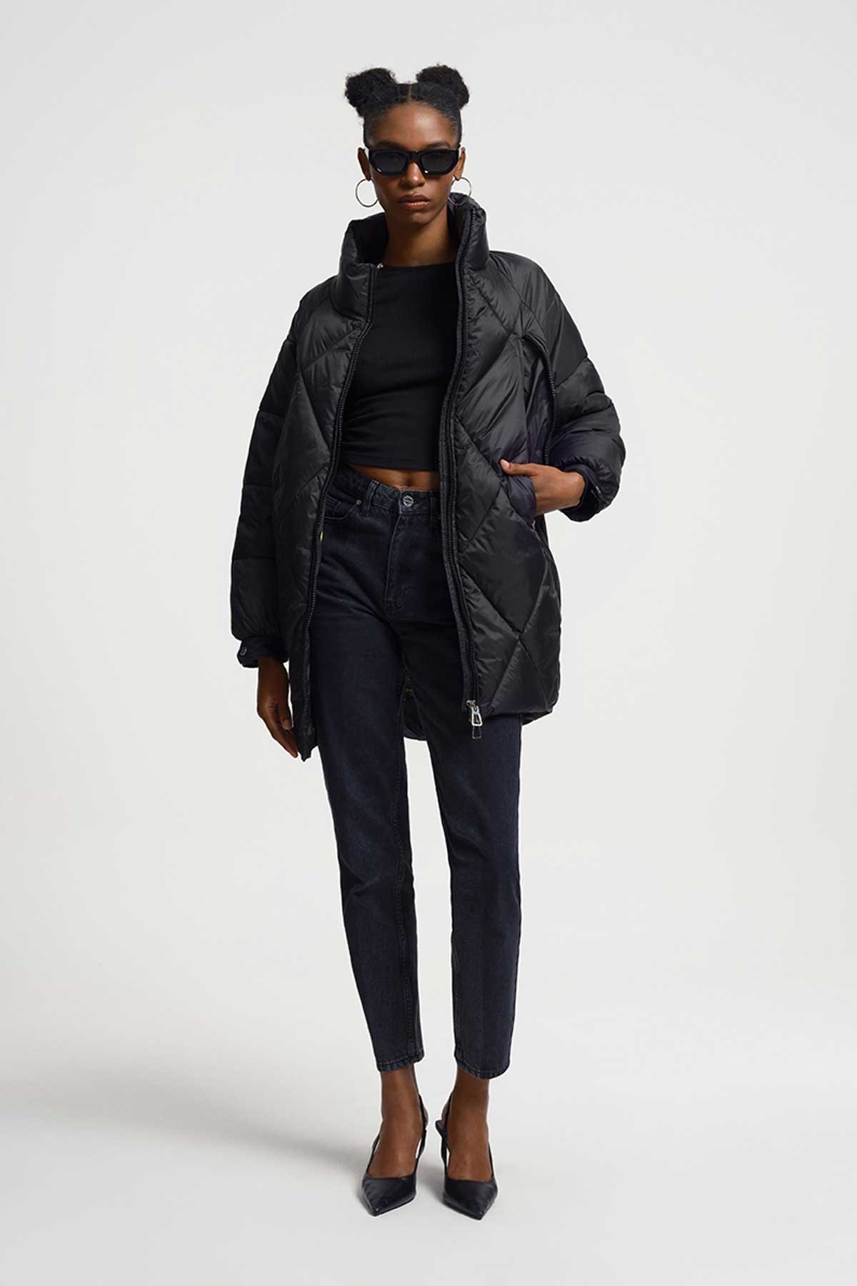 Loft Kadın Mont LF2033490 Siyah