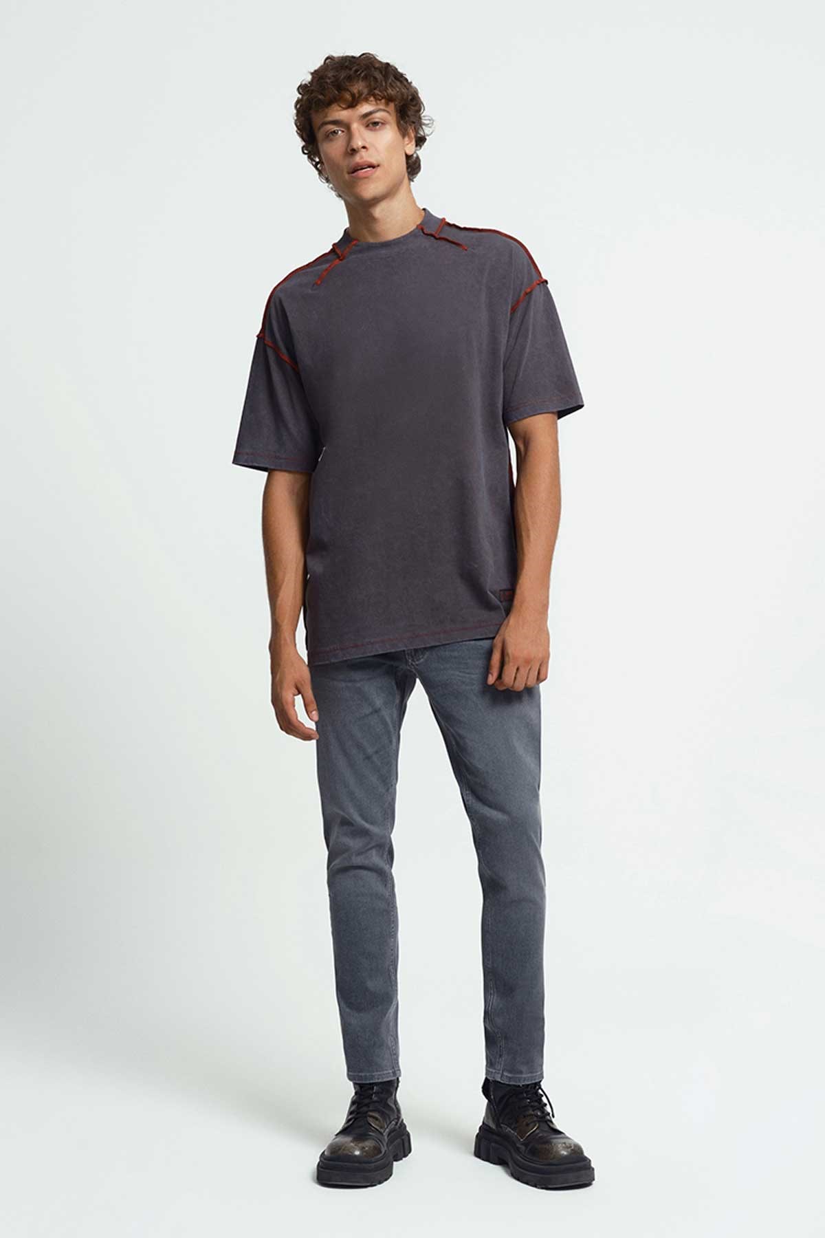 Loft Erkek Tişört LF2033519 Antrasit