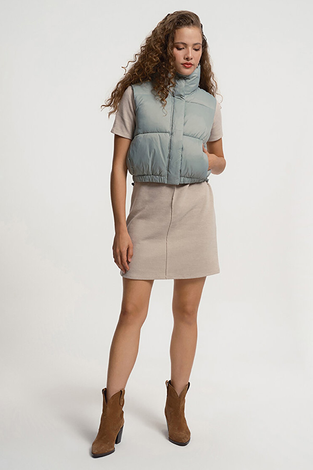 Loft Kadın Yelek LF2033655 Yeşil